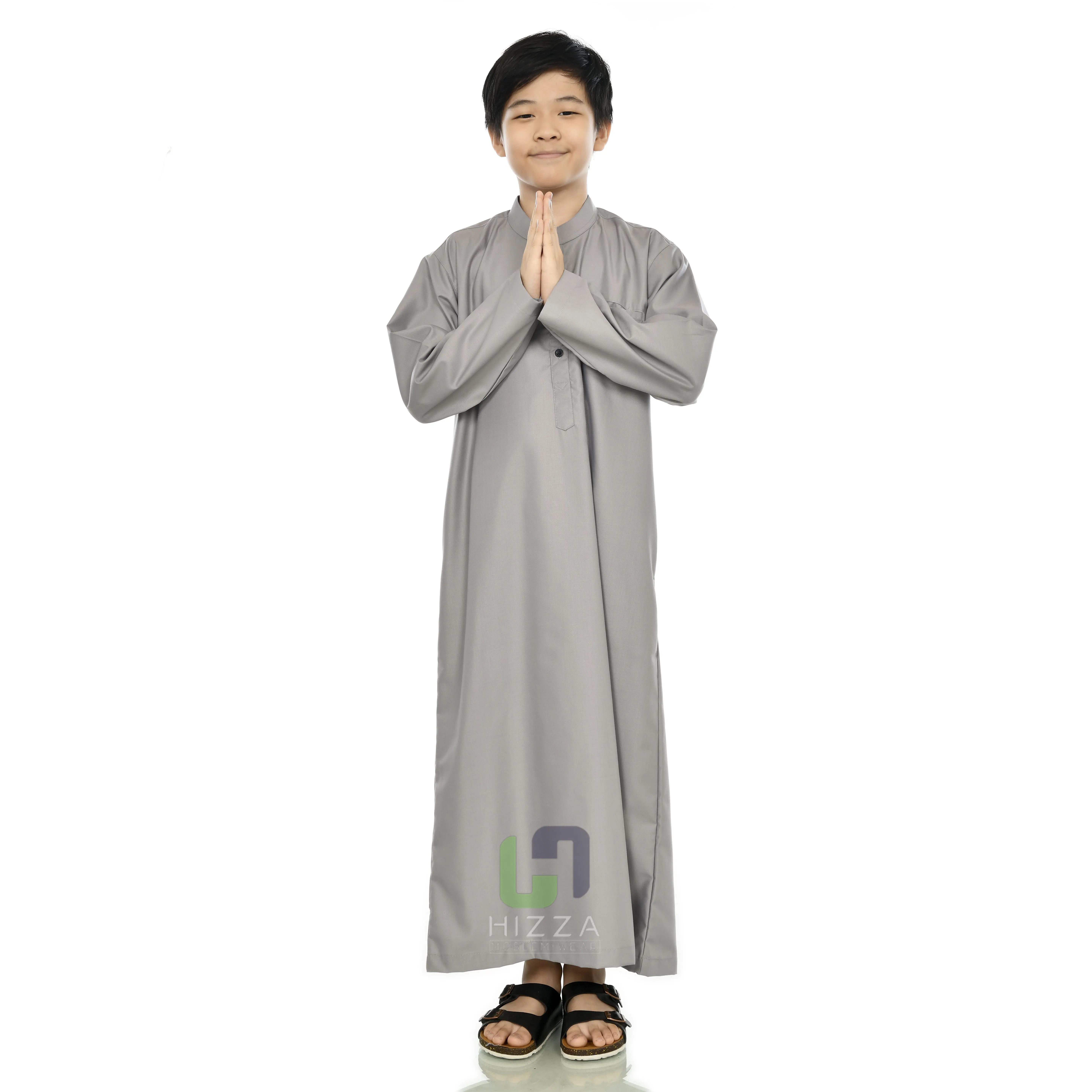 Jubah Gamis  Muslim Anak Laki Remaja Tanggung Lengan Panjang Polos Katun Toyobo Fodu Koko Baju Kurta