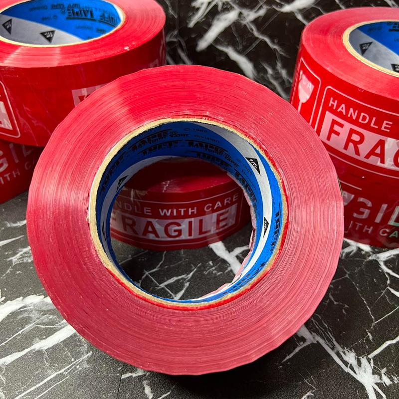 Fragile Tape TUFF TAPE BLUE ''Red'' Packaging Tape *200m* 1pc - TikTok ...