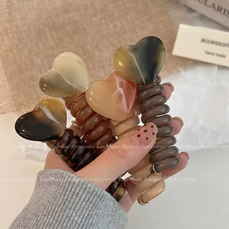 Dây Buộc Tóc Đầu Bong Bóng, Phong Cách Trung Quốc Và Nhật Bản, Thiết Kế Đơn Giản, Dây Điện Thoại Tình Yêu Cao Cấp Mới 2024, Dụng Cụ Bện Tóc Đuôi Ngựa, Thiết Kế Dễ Thương, Hữu Ích 3