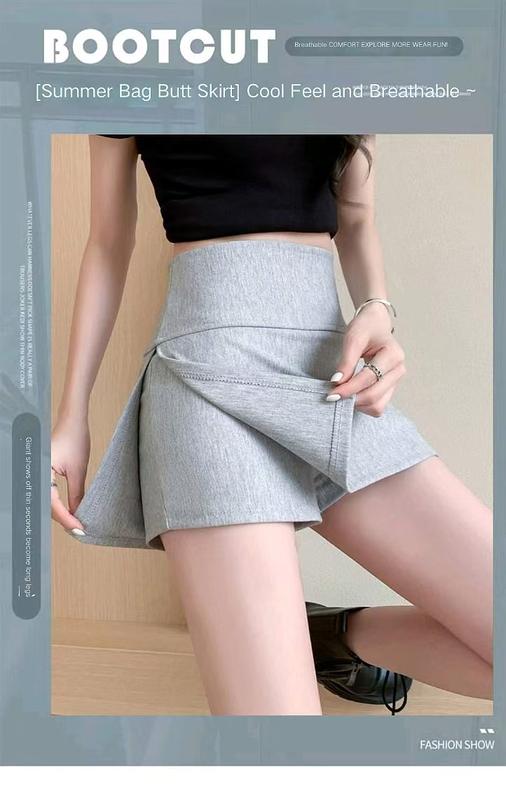 Product Introduction of New summer side slit yoga culottes women's anti-walking light slim sheath skirt A-Line sports skirt 2