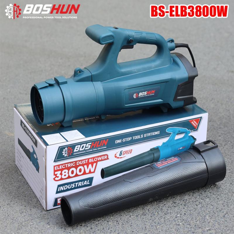 Máy thổi lá điện BOSHUN BS-ELB3800W, 3800W, Dây điện dài 8m, 6 Tốc độ 3
