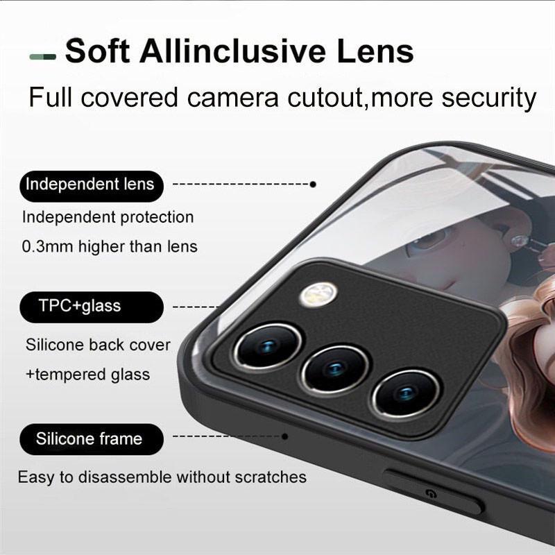 Product Introduction of With Camera Cover Lens Protector Casing For Realme 12 Pro 12X 12 11Plus Realme 11 12 Pro 4G 5G 2024 Shockproof Phone Case Cute the Runaway Princess Luxury Liquid Girls Glass Phone Case Accessories Protective 15
