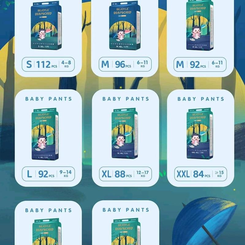 Bỉm dán/quần Bejoyle Diamond S112/M96/M92/L92/XL88/XXL84/XXXL80/XXXXL80 bỉm  bejoyle