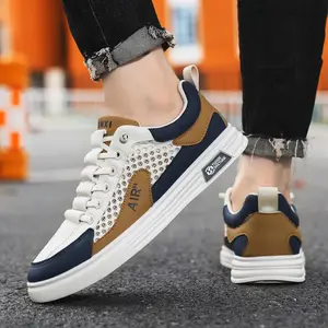 NEW Sneaker Pria- Sintetis Kombinasi Kain Berjaring Nyaman Anti Licin