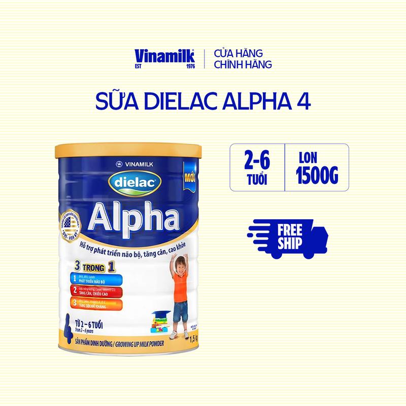  Sữa bột Dielac Alpha 4 1.5kg cho bé từ 2-6 tuổi 
