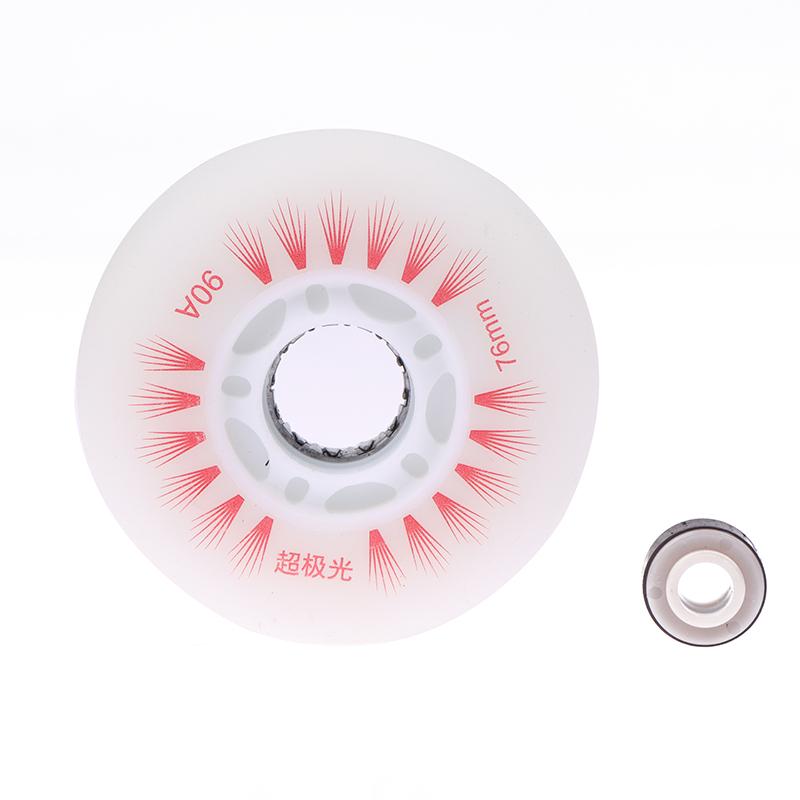 Product Introduction of 1Pc Flash Inline Skate Wheels 90A LED Lighting Skating Wheel Flash Wheels Sliding Roller Skating Shoes 76MM 72MM 68MM 31
