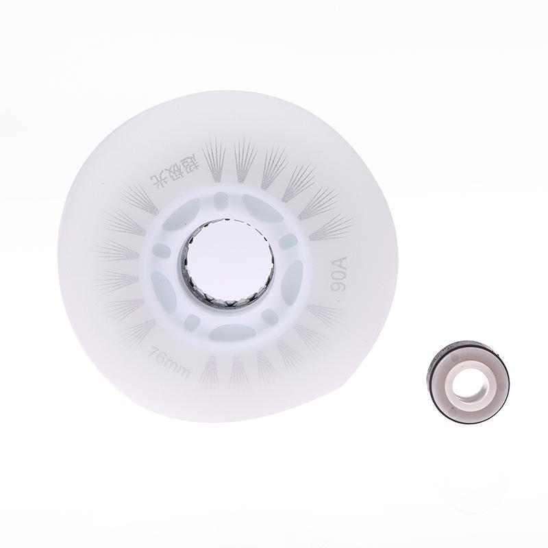 Product Introduction of 1Pc Flash Inline Skate Wheels 90A LED Lighting Skating Wheel Flash Wheels Sliding Roller Skating Shoes 76MM 72MM 68MM 39