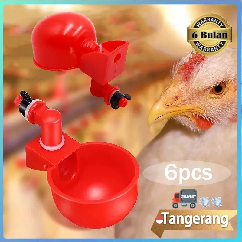 6pcs Mangkuk Minum Ayam Nipple Otomatis Untuk Unggas/Nipple Otomatis Ayam