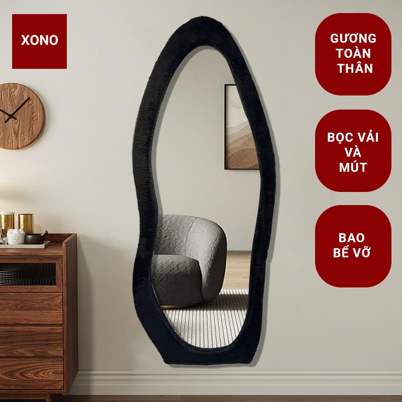   SIZE 45X120CM  Gương Toàn Thân Treo Tường Gương Mây Bọc Vải Lông Cừu Siêu Mịn Nhiều Kích Thước Bao Bễ Vỡ Giá Tốt Decor Decor Phòng Trang Trí Nhà Cửa 