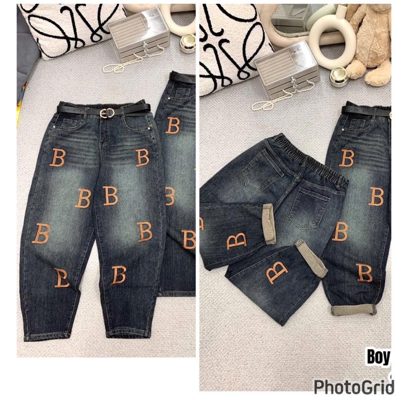 [Ma 6002 QUẦN JEAN BAGGY 9tấc 60-90kg]( Đùi và ông quần kiểu rộng không ôm chân như quần jean ôm) bigsize nữ top women