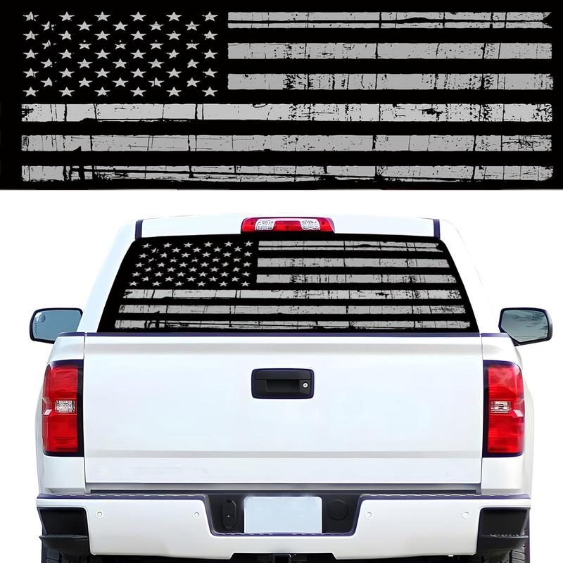 Rear Window Decals for - 65x22 in Window Flag Decals Fit Pickup SUV ...