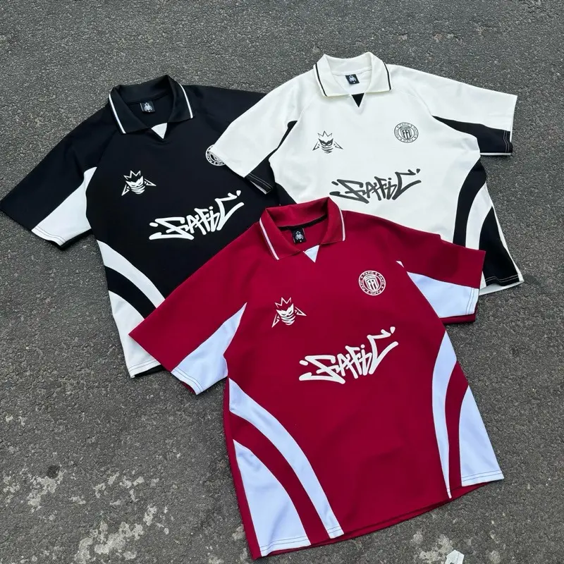 Áo Polo Thể Thao ngắn Tay Áo, Thời Trang, Kiểu Dáng Rộng, Áo Unisex