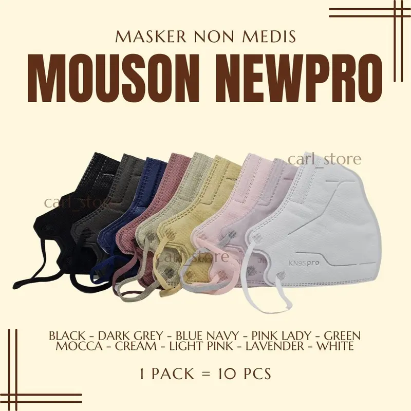 Masker Mouson Pro New Pro 5D 5 Layer isi 10Pc Pengait 0