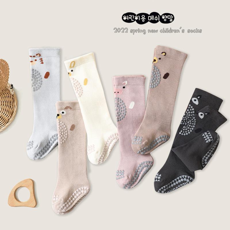 Tất Cao Đến Đầu Gối Cho Em Bé, Thoáng Khí, Có Dụng Cụ Kẹp Chống Trượt, Tất Dài, Thích Hợp Cho Trẻ Sơ Sinh Tập Bò, Cho Trẻ Mới Biết Đi Kem 5