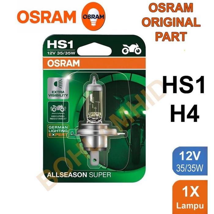 Gambar Lampu Motor Pulsar 200 NS OSRAM ALL SEASON SUPER HS1 PX43T 35W dari bohlamhid Kota Tangerang Tokopedia