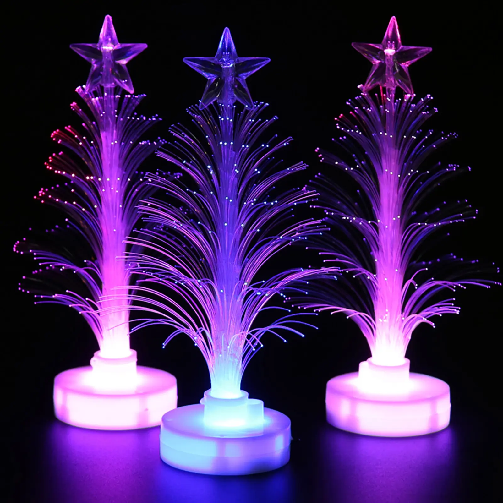 Xmas Night Light Delicate Creative Star Christmas Tree Optical fiber christmas tree Light for Home