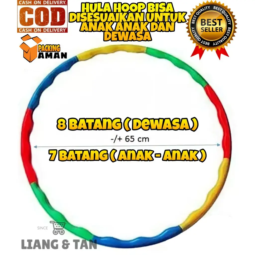 ( BISA COD ) PROMO Mainan Hula Hoop 8 Batang Anak-Anak Dan Dewasa Bisa Disesuaikan Fitness Sports