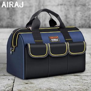 電気技師用工具バッグ、オックスフォード布の耐久性に優れた多ポケット防水収納ハンドバッグ、作業場、自動車修理、家庭、庭に適用する