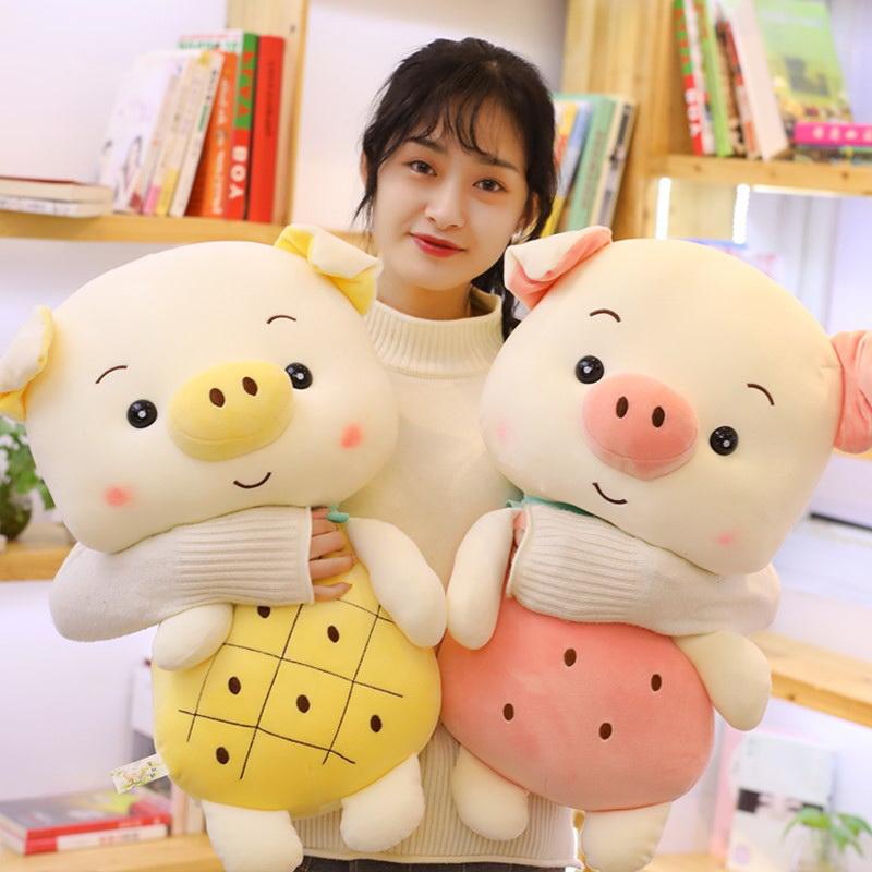  Gấu bông heo trái cây siêu mềm mịn đáng yêu  23cm---70cm  vải miniso siêu mịn hàng loại 1 cao cấp  thơm dâu tây dưa hấu  
