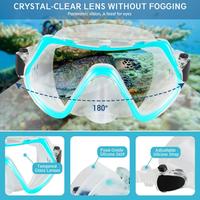 Gambar Mounsea 2-pieces snorkel set full dry snorkel diving mask anti-fog food grade silicone - black dari Mounsea Official Store Kota Tangerang 4 Tokopedia