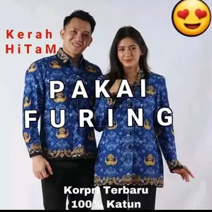 Sragam Korpri Pria Dan Wanita Terbaru Krah Hitam Seragam