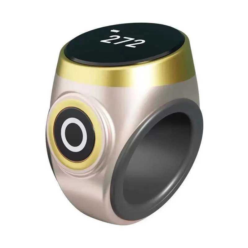 Muslim Prayer Ring Counter Mini Electronic LED Display Smart Tasbih Tally Counter Ring for Muslims Zikr Digital Tasbeeh 5 Prayer Time