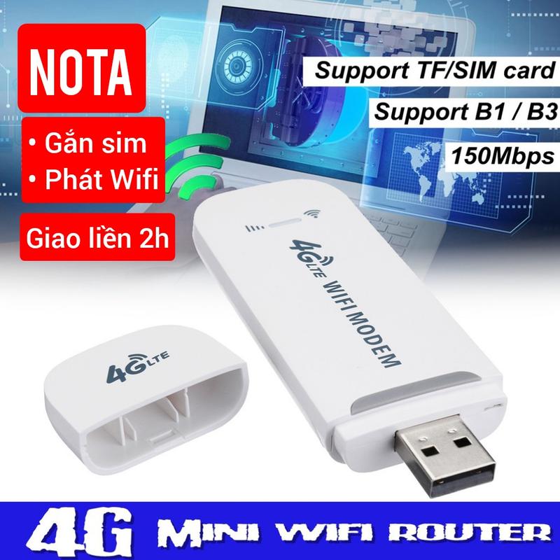 [Nota shop] DCOM 4G phát WIFI USB phát WiFi 4G 3G 150Mbps GIÁ RẺ Usb 4G LTE wintel viettel mobi vinaphone