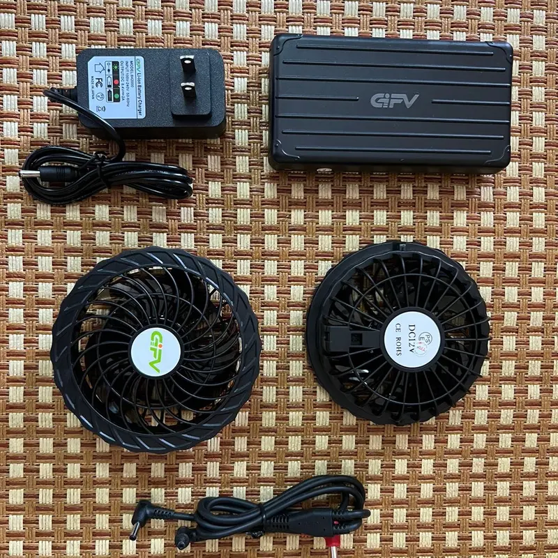 Bộ Phụ kiện Áo Điều Hoà Gifv pin dung lượng lớn, quạt 12V không chổi than 6