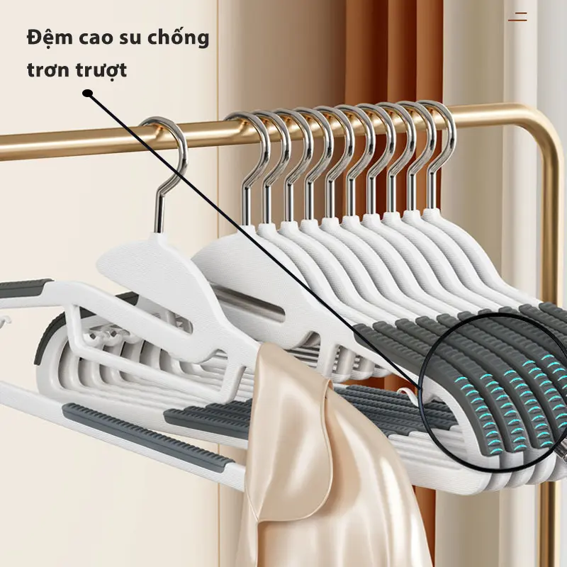 [ HÀNG MỚI VỀ ] Móc treo quần áo khô và ướt chống trượt đa năng chất nhựa,cao cấp,tiện lợi,có khả năng chịu tải mạ 5