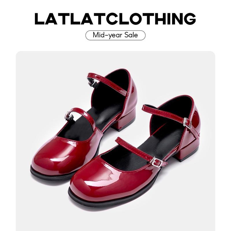 | CÓ SIZE 40 | Giày lolita đế thấp phong cách cổ điển, giày lolita hai quai phong cách HongKong cổ điển dành cho nữ - 517 Shoes Jean