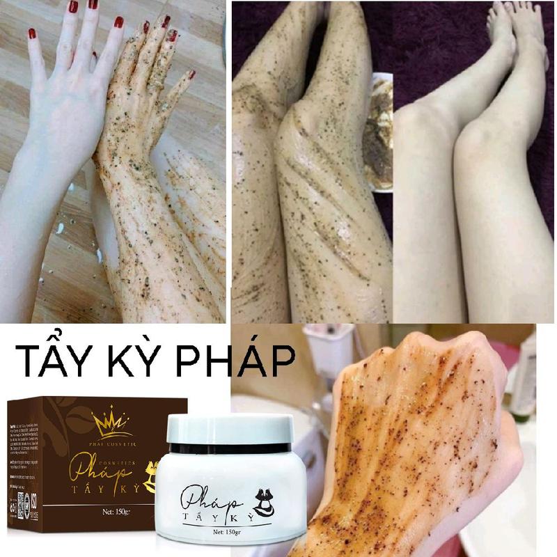 Tẩy tế bào chết pháp cosmetics giúp Tăng hấp thụ kem và dưỡng ẩm trắng cho da tẩy kì pháp - TẶNG 1 ủ trắng Dưỡng Da Body Dưỡng Body Làm Đẹp Da sap  wax 1