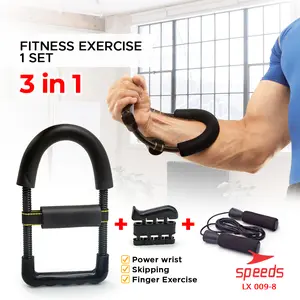 SPEEDS Alat Handgrip Gym Fitness Set 5-60kg Power Wrist Skipping Finger Otot Portable Exercise Satu Set 009-8