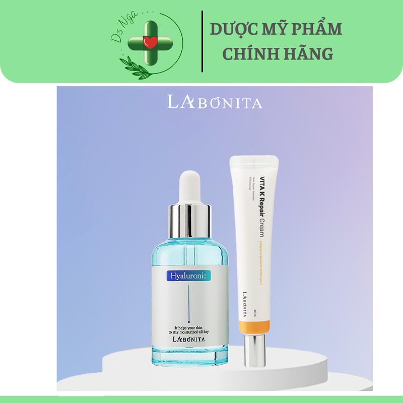 Labonita + Tặng 2 nạ HA Combo Dưỡng Phục Hồi Kem Vita K và Serum HA 50ml