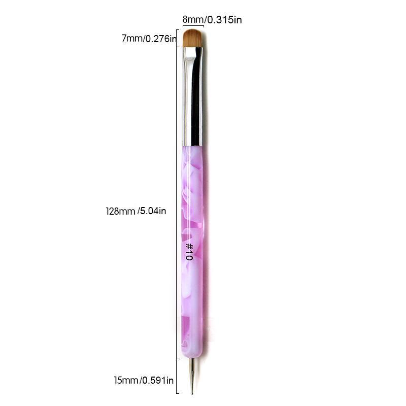 Professional Nail Art Brush, Double Ended Nail Art Painting Brush, Nail Art Design Brush, Manicure Tool for Home & Salon Use, Christmas Gift 7