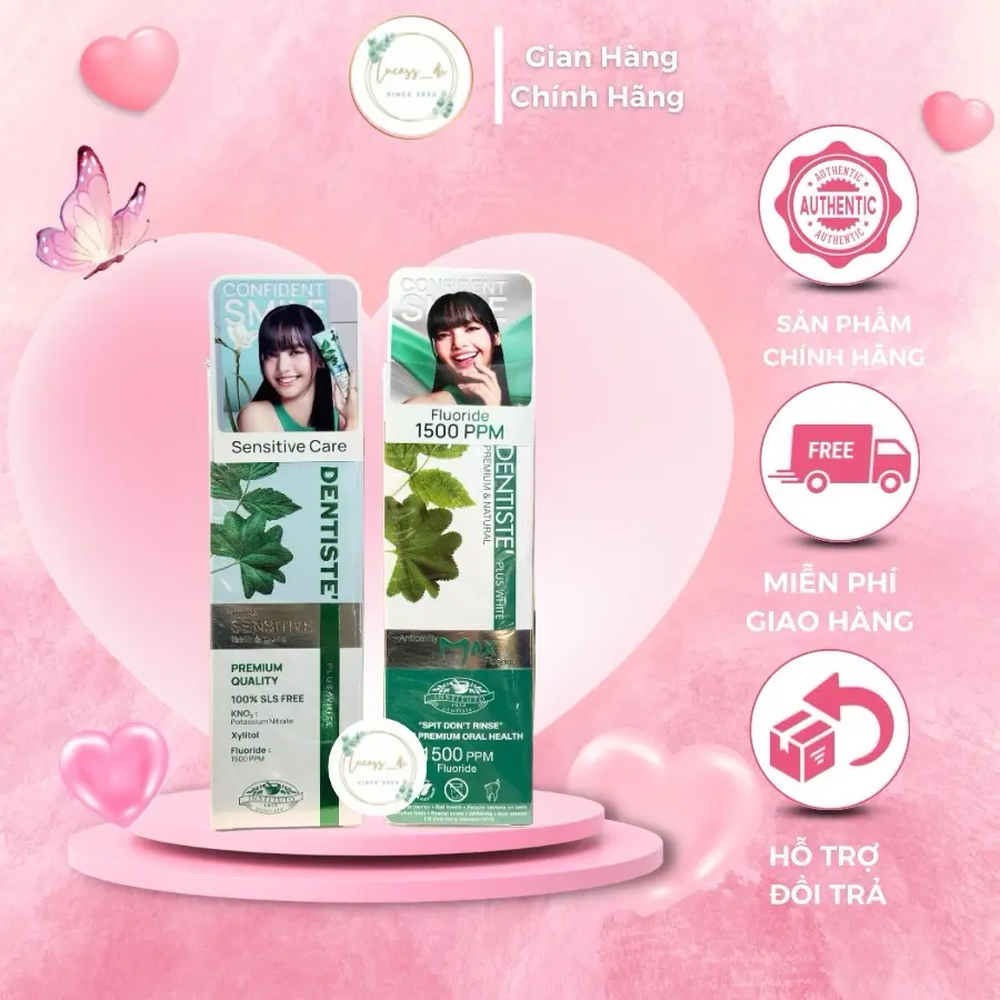 Kem Đánh Trắng Răng Thảo dược Dentiste’ Plus White1 Lisa BlackPink - Mua tại Thái - Nữ - Women