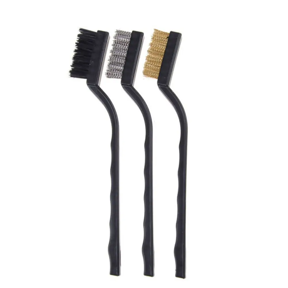 Bàn Chải Dây Nylon Đồng Thép Không Gỉ, 7 inch, Loại Bỏ Chà Rỉ Sét, Dụng Cụ Làm Sạch, Thích Hợp Cho Kim Loại Công Nghiệp, Đánh Bóng Gỉ Sét, Dụng Cụ Vôi, 1 Cái