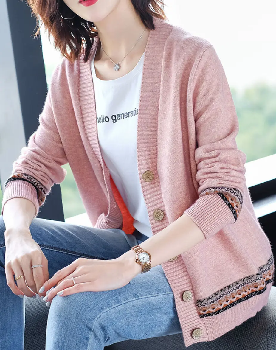 Áo Cardigan Nữ Họa Tiết Xinh Thời Trang Korea ALN037 MayBlue Mẫu Mới