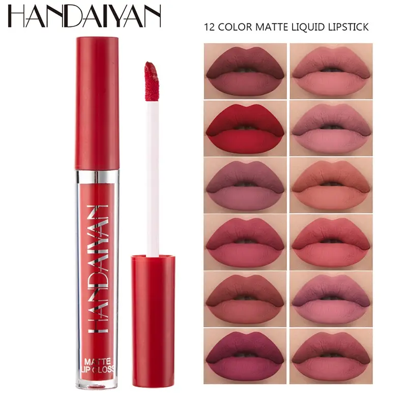 Lip Gloss Gincu Pusam, HANDAIYAN  Lipstick , Tekstur Cecair, Pengilat Bibir Pusam, Pengilat Bibir Lip Makeup