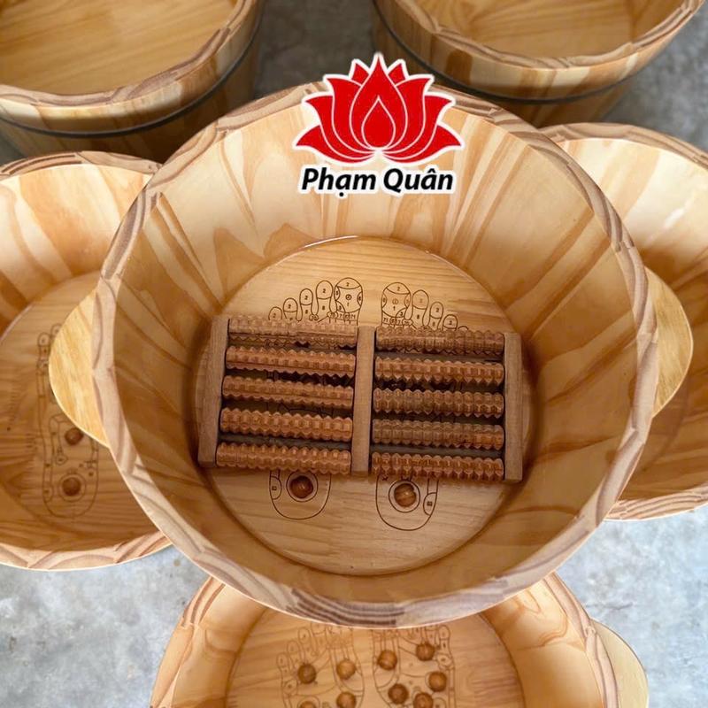  Chậu gỗ ngâm chân chậu ngâm chân gỗ thông 