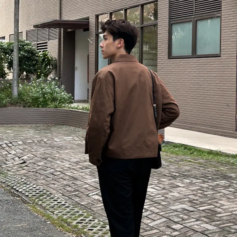 Áo Khoác Kaki Có Cúc GODMOTHER Kaki Jacket Form Crop Lửng Nam Nữ Cổ Bẻ Phong Cách Thanh Lịch Thoải Mái Menswear 6