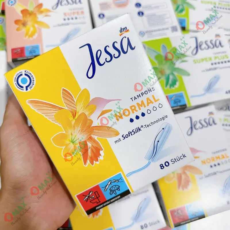 TAMPONS JESSA Đức Dạng Nút - Siêu Thấm Hút - Tiện Lợi - Nhỏ Gọn Dễ Dùng - Hàng Nhập Khẩu - Đủ Các Giọt ( Tampon ) Nữ Women 3