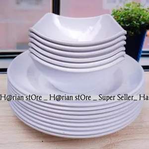 Melamin piring mangkuk isi total 6 pcs diantaranya 3,3 melamin tebal