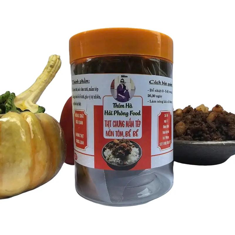 Thịt Chưng Mắm Tép 500g có Tôm & Bề Bề  - Thực Phẩm Làm Thủ Công - Không Màu Điều -Thím Hà Hải Phòng Food Đường