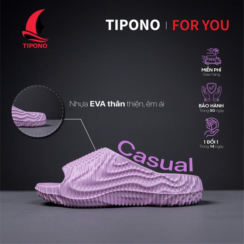 Dép Quai Ngang Nam Nữ  Dép Bánh Mì TIPONO Unisex Đế Êm Chân Mẫu Dép Thời Trang Cho Các Cặp Đôi LM37