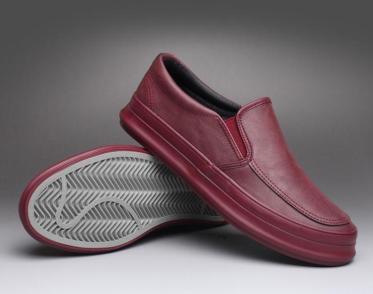 Product Introduction of 2023 Men's Shoes Autumn New Thick-Soled Slip-On Lazy Shoes Men's Breathable Height-Increasing Leather Shoes Soft-Soled Trendy Versatile Sneakers 37