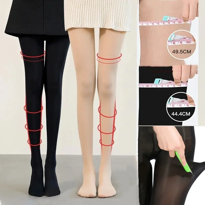 1PC Women Solid Pantyhose High Waist Leggings Anti-snagging Silk Stockings Breathable Long Thin Tights Sock
