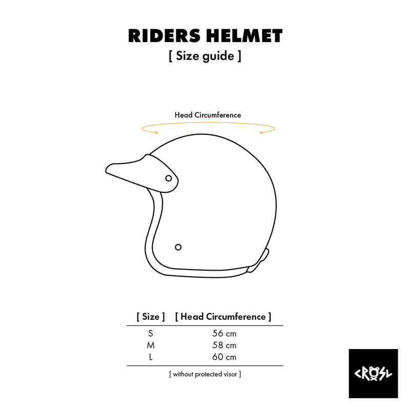 CRSL Bonnie Helmet | Helm Dewasa | Helm Motor Retro Vintage I Headwear Hat Black I Pelindung Kepala I Helmet Rider Motorcycle I Bogo Unisex Pria Wanita 5