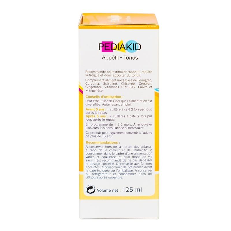 Siro Ăn Ngon Cho Bé Pediakid Appetit Tonus - Kích Thích Trẻ Thèm Ăn Tự Nhiên, Giảm Mệt Mỏi (125ml) 2