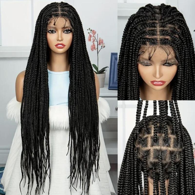 Individuals sold box braid lace front wig high quality 36 inches