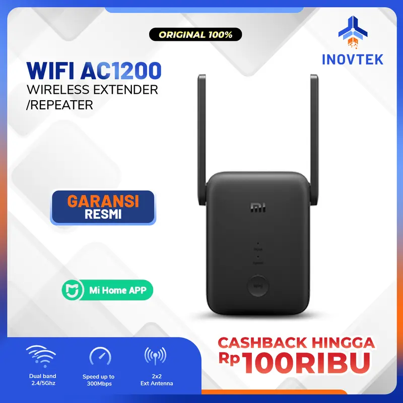 Xiaomi Mi WiFi Repeater Range Extender AC1200 - Garansi Resmi